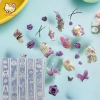 ราคา strysingoin 3D Creative โปร่งใสเล็บแม่พิมพ์ DIY ตกแต่งเล็บ Rose เชิงเทียน Skull ผีเสื้อ Birdcage Nail Art แกะสลักแม่พิมพ์ TH (56101047385)