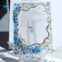 ราคา strysingoin Creative Butterfly Flower Card Brick Decorative Card Sleeve Photocard Display Holder Photo Frame Small Card Protective Cover TH (26956745392)