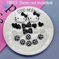 ราคา trysingoin 18 ชิ้นในชุดการ์ตูน Sanrio หัวเข็มขัดรองเท้าแบบถอดได้น่ารัก Hello Kitty DIY รองเท้า Charm อุปกรณ์เสริมรองเท้าแตะตกแต่งสาวของขวัญ TH (26356745058)