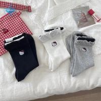 ราคา trysingoin Y2k Hello Kitty ถุงเท้าลูกไม้สองชั้น Girly ถุงเท้ากลางหลอด Sanrio ถุงเท้าดูดซับเหงื่อระบายอากาศเครื่องประดับแฟชั่นของขวัญ TH (24639082400)