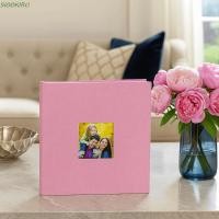 ราคา SIOOKIRU หนังสือภาพ DIY ปกผ้าลินิน 20 แผ่นอัลบั้มภาพกาวในตัว ความทรงจําการเดินทางพร้อมหน้าต่างสแควร์ความจุขนาดใหญ่สมุดภาพครบรอบ (55900942939)