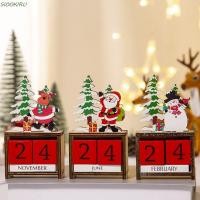 ราคา SIOOKIRU Santa ปฏิทินเครื่องประดับ ทาสี Santa Claus Christmas Advent ปฏิทิน อเนกประสงค์ DIY ไม้เครื่องประดับคริสต์มาส Xmas Decor (53951271240)