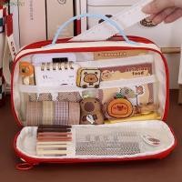 ราคา กล่องดินสอผ้าใบ ซิโอโอโอโอคุ กระเป๋าดินสอความจุขนาดใหญ่หลายชั้น ที่ใส่ซิปแบบพกพาที่สร้างสรรค์กระเป๋าเก็บเครื่องเขียน (53300959885)