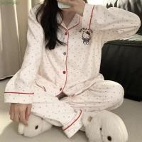 ราคา SIOOKIRU Kitty ชุดนอนยาวชุด แขนยาวKittyชุดนอนเสื้อกางเกง กางเกงสูทลําลองเลดี้Y2K Homewearอะนิเมะเสื้อKittyชุดนอนชุดวันเกิด (47300642339)
