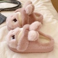 ราคา SIOOKIRU Crybaby ตุ๊กตาตัวเลขรองเท้าแตะ Crybaby Bunny รองเท้าแตะขนสัตว์อุ่น น่ารักปุย 3D กระต่ายหนา Soled Y2K กระต่ายรองเท้าแตะคู่ (46151220360)