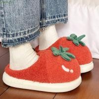 ราคา SIOOKIRU รองเท้าแตะลายการ์ตูนขนยาว ฤดูหนาว Thicken Warm Plush Tomato รองเท้าแตะ Kawaii น่ารักหนา Soled นุ่มรองเท้าผ้าฝ้าย (45400637428)