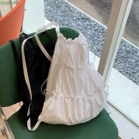 ราคา SIOOKIRU กระเป๋าสะพายไนลอน น้ําหนักเบาความจุขนาดใหญ่กระเป๋าเป้สะพายหลังเชือกรูด แฟชั่นกันน้ําสีดําสีขาวเดินป่าเกาหลี Rucksack Travel (54550272361)