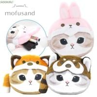 ราคา SIOOKIRU Cat Plush Purse Bag Rabbit Kitty Mofusand Coin Purse Wallet Soft Zipper Money Bag with Tail Red Panda Headphone Bag Girls (54501061679)