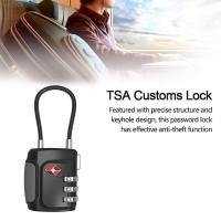 ราคา ซิโอโอโอโอคุ TSA ล็อคกุญแจ 3 หมุนหมายเลข Weatherproof รหัสรวมล็อค แบบพกพาปลอดภัยดิจิตอลรวมกันป้องกันการโจรกรรมหลักรหัสผ่านล็อคการเดินทางเพื่อธุรกิจ (48300214423)