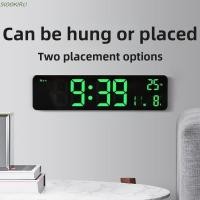 ราคา SIOOKIRU นาฬิกาปลุกดิจิตอล LED วันที่แสดงนาฬิกาปลุกคู่นาฬิกาแขวนดิจิตอล สมาร์ทความสว่างแสดงอุณหภูมิการควบคุมแบบสัมผัสนาฬิกาตั้งโต๊ะอิเล็กทรอนิกส์อุณหภูมิในร่ม (47900898026)