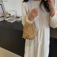 ราคา SIOOKIRU Bucket Tote Bag ทอผ้ากระเป๋าถือสานฟางสไตล์เกาหลี ลําลองสีทึบHandmade Niche Designทอกระเป๋าชายหาดชายหาด (47700995141)