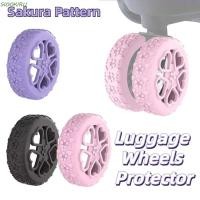 ราคา SIOOKIRU 8 ชิ้นตัวป้องกันล้อกระเป๋าเดินทาง กันลื่นซากุระ หัวใจเนื้อกระเป๋าล้อรองเท้า ติดตั้งง่ายยืดหยุ่นกันกระแทกซิลิโคนล้อแหวนป้องกันลดเสียง (45251215370)