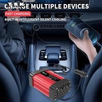 ราคา เครื่องแปลงไฟรถยนต์ขนาดกะทัดรัด 150W 300W DC 12V to AC 220V พร้อมพอร์ต USB และ Type C (44750977237)