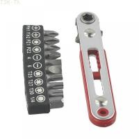 ราคา TSKTH Tool Ratchet Wrench With Bit Set Flat Head Mini Offset Screwdriver Bit Ready stock (25484394151)