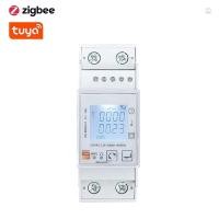 ราคา Tuya ZigBee รางคู่มือไร้สายอัจฉริยะเฟสเดียวมิเตอร์ไฟฟ้าสําหรับการวัดการบริโภคพพพพพพพพลังงานแสงอาทิตย์แรงดันไฟฟ้าการตรวจจับพลังงานปัจจุบัน Mobilephone APP Contr (29553502064)