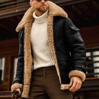ราคา เสื้อแจ็คเก็ตหนังให้ความอบอุ่นสําหรับผู้ชายที่มีปลอกคอหนังนิ่มขนแฟชั่นที่ไม่ซ้ําใครเหมาะสําหรับฤดูหนาวที่มาก (43019370982)