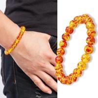 ราคา สร้อยข้อมือลูกปัดสีเหลืองอําพันสีเหลือง8มม หินธรรมชาติซิทรินหยกเครื่องประดับการทําสมาธิสําหรับผู้ชายผู้หญิง (42374378456)