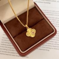 ราคา สร้อยคอจี้ผู้หญิงชุบทอง 18เค พร้อมเพทายตัวอักษรนําโชคเลเซอร์เครื่องประดับลูกไม้ (41574391248)