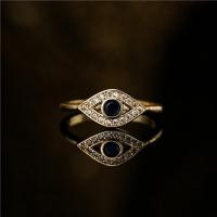 ราคา แหวนเปิดตาปีศาจ ทองแดงชุบทอง18เคการออกแบบที่เรียบง่าย (40619354995)