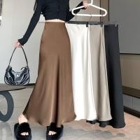 ราคา กระโปรงหางปลาผ้าซาตินเซ็กซี่ AE Shaped สูง สูง S 2XL 5 สี (40163427525)