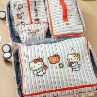 ราคา ชุดถุงเก็บแมวลายทางญี่ปุ่นการ์ตูนน่ารัก ที่จัดระเบียบการเดินทาง 4 ชิ้นสําหรับเสื้อผ้าอุปกรณ์อาบน้ํา (27943295562)