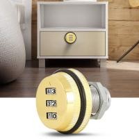 ราคา 3 ล็อคตู้แบบดิจิตอลสามารถตั้งค่าใหม่ได้ทนทานขนาดกะทัดรัดทองกันสนิมรหัสผ่านล็อค Cam สำหรับกล่องจดหมายลิ้นชัก (52850064589)