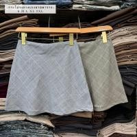 ราคา กระโปรงกางเกงลายตาราง เอวสูง ผ้าสโนว์เนื้อนิ่ม ยับยากไม่เป็นขน ยืดเล็กน้อย ซิปข้างกระโปรงรอบตัว (41408415803)