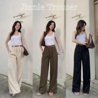ราคา กางเกงขากระบอกใหญ่ รุ่นJinnie Trouser ผ้าลิลลี่ แต่งหูเข็มขัด 2 ข้าง เอวสูง ยาว 41 ผู้หญิง (51100757159)