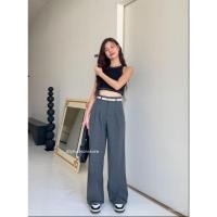 ราคา ขากระบอกใหญ่ขอบใน ผ้าญี่ปุ่น แต่งหูเข็มขัด เอวสูง ซิปหน้าตะขอหน้า เป๋าเจาะด้านหลังใช้งานได้จริง ทรงสวยเหมือนเดิม (25119901476)