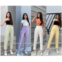 ราคา กางเกง8ส่วนทรงกระบอกเล็ก ขอบยื่นติดดุมปั๊ม ์์FN801 เอวสูง ซิปหน้า เป๋าหน้า2ข้าง ผ้าไมโคร ทรงสวย สีพาสเทล ละมุนมากกก (9813070669)