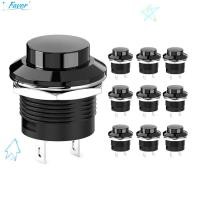 ราคา FAVOR Momentary Push Button Switch No Lock Round Switch Mini Balck Cap AC 250V 3A AC 125V 6A (57550601038)