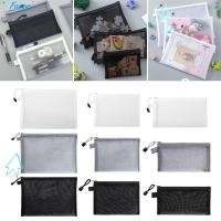 ราคา กระเป๋าปากกา FAVOR กระเป๋าแฟ้มตาข่าย A4 A5 A6 โปร่งใส สํานักงานดินสอไนลอน (47600611288)