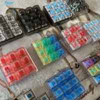 ราคา FAVOR นิ้วคีย์บอร์ดหมวก ปุ่ม Keycap Fidget พวงกุญแจ 9 ปุ่มบรรเทาความเครียด DIY คีย์บอร์ด Clicker ของเล่นผู้ใหญ่ (42726026271)