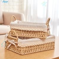 ราคา ฟาเวอร์ ตะกร้าเก็บหวาย ตะกร้าทอมือผักผลไม้อเนกประสงค์ ที่เก็บของเล่นตกแต่งบ้านหวายเทียมสก์ท็อปจิปาถะจัด (52900606074)
