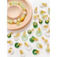 ราคา จี้วิธีโบราณสีทองการเก็บรักษาเลียนแบบหยกปลอดภัยหัวเข็มขัด ฟู ลู ทําเอง สร้อยข้อมือสร้อยคออุปกรณ์เสริมวัสดุ (28950020562)