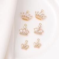 ราคา จี้มงกุฎ diy 14K ทองแดง Clad สีทองระบุฝังเพทายทําด้วยมือ (17777364673)