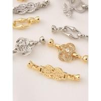 ราคา การเชื่อมต่อหัวเข็มขัด Ending Buckle ทองแดง Gold Plated 18K ฝัง T Cubic Zircon Snap Buckle Handmade diy Pearl สร้อยข้อมือสร้อยคอทองคําขาว Ending การเชื่อมต่อหัวเข็มขัด (26500777320)