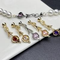 ราคา หัวเข็มขัดเชื่อมต่อ 14k ฝังดอกไม้เกือกม้าเพทาย สำหรับงานDIY (52150879326)