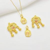 ราคา จี้แบบดั้งเดิม ลายดอกบัวบนแผ่นกลมทองคำ (40915564933)