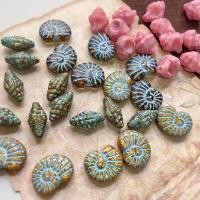 ราคา แก้วลูกปัดสีฟ้าเปลือกหอยสังข์แบบโบราณ (40120369253)