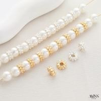 ราคา Spacer diy 14K Gold Packed สี Retention เว้าฟัน Edge Spacer ลูกปัดแหวน Spacer สร้อยข้อมือมุกสร้อยคอ String (28613438028)
