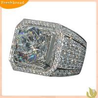 ราคา แหวนวงกว้างสำหรับผู้ชาย ทำจากพลอยเทียม สไตล์เต็ม เป็นเครื่องประดับที่เหมาะสำหรับการแต่งงานและพิธีหมั้น (41565926280)