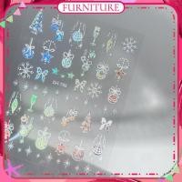 ราคา สติ๊กเกอร์ติดเล็บลายคริสต์มาส เลเซอร์ตกแต่งเล็บ บรอนซิ่ง บรรยากาศคริสต์มาส สติ๊กเกอร์ตกแต่งเล็บ อุปกรณ์ทำเล็บ สำหรับร้านทำเล็บ 6 แบบ เฟอร์นิเจอร์ (40776089227)