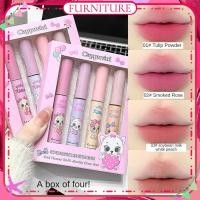 ราคา Cappuvini 4 ชิ้น 1 เซ็ต ลิปสติก Cat Honey เซต Matte Velvet Guava Color ลิปเกลซเนื้อเนียน เกลี่ยง่าย ติดทนนาน เหมาะสำหรับนักเรียน แต่งหน้าผู้หญิง เฟอร์นิเจอร์ (43221600408)