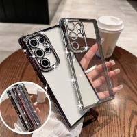 ราคา SAMSUNG สําหรับsamsung S24 S23 Ultra A15 A25 A35 A55 A05s A14 A24 A34 A54 S24 Plus 5GกรณีหรูหราElectroplatedเงาเพชรกันกระแทกClear Cover (25484989085)