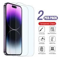 ราคา กระจกนิรภัยกันรอยหน้าจอ สําหรับ iPhone 11 14 12 13 Pro XR X XS Max 14 Plus 2 ชิ้น (19957211958)