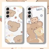 ราคา เคสซิลิโคนนิ่ม แบบใส ลายการ์ตูนหมีน่ารัก สําหรับ Samsung A34 A54 S9 S10 S20 S21 Plus S22 Ultra S21 FE Note 8 9 10 Plus 20 Ultra (23900832688)