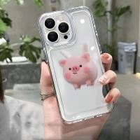 ราคา เคสโทรศัพท์มือถือนิ่ม แบบใส ลายลูกหมู สีชมพูอวกาศ สําหรับ iphone 14 Pro Max 14 Plus 13 11 12 7Plus X XR XS Max 8 7 se2020 (23640109450)