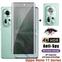 ราคา OPPO Reno 11 5G ความเป็นส่วนตัวกระจกนิรภัยสำหรับ OPPO Reno 11 10 Pro PLUS 11pro 10Pro 11F ren11 ren10 5G 9H คลุมทั้งหมด Anti Spy ตัวป้องกันหน้าจอแก้วส่วนตัวฟิล์มเลนส์กล้องด้านหลัง (28110282890)