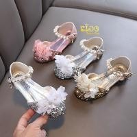 ราคา sรองเท้าเด็กออกงาน หน้าร้านอยู่รัชดา ลองได้ H186 สีเงิน ทอง ชมพูเปิดข้างดอกไม้หน้าคาดมุก (29237820371)